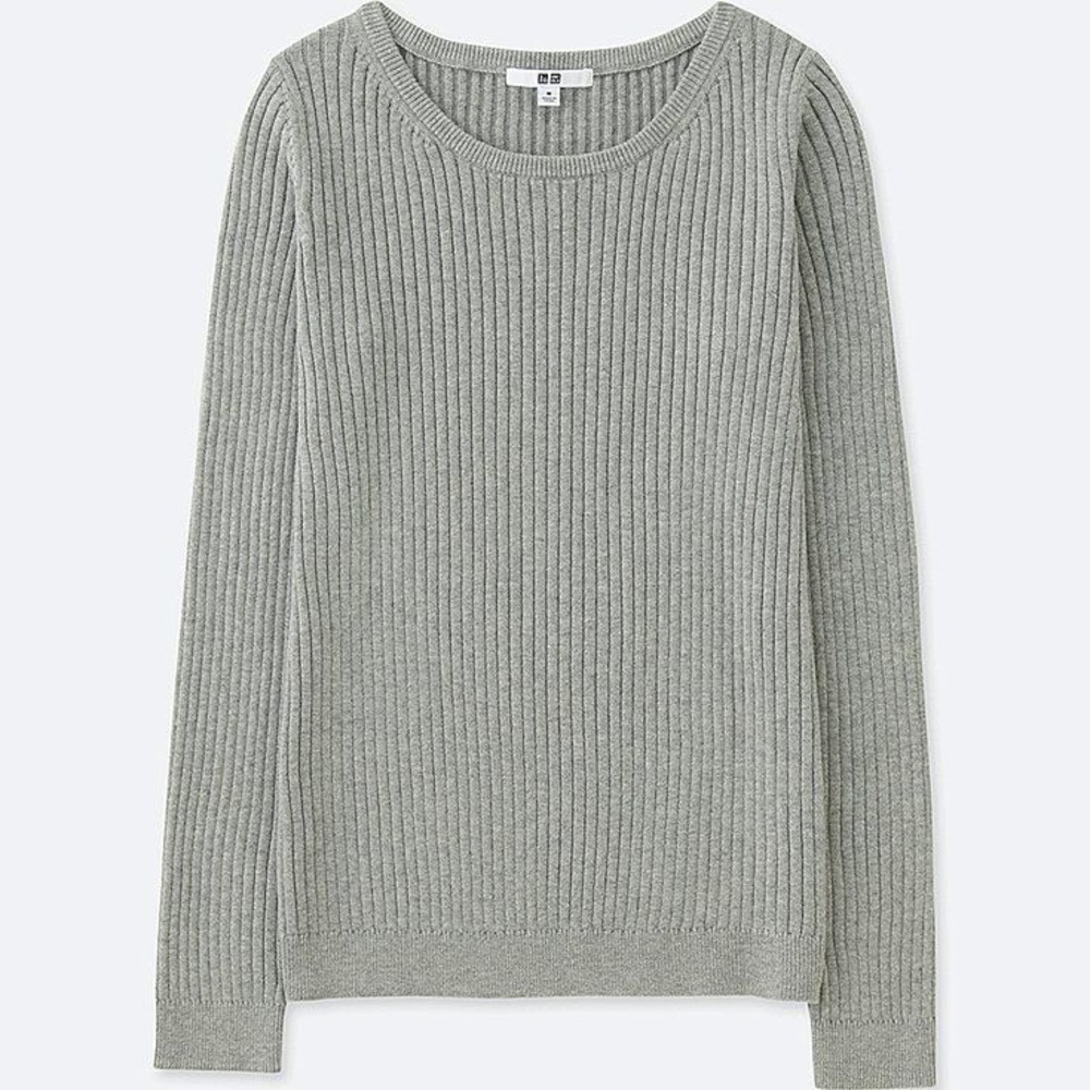 Uniqlo Cotton Cashmere Ribbed Sweater
